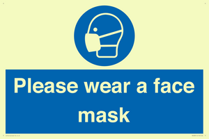 Please wear a face mask